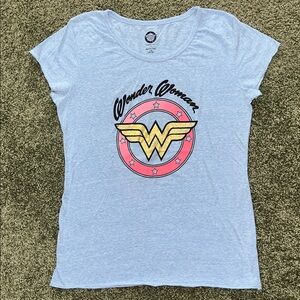 Wonder Woman Light Blue Graphic Tee – Size Large